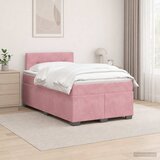  Boxspring krevet s madracem Ružičasta 120 x 190 cm Baršun | shoptok.hr