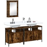  3-dijelni set kupaonskog namještaja boja hrasta drveni | shoptok.hr