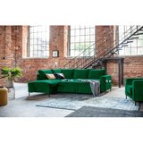 Miuform Temno zelena žametna raztegljiva kotna sedežna garnitura (levi kot) Lofty Lilly – | Shoptok.si