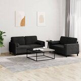 vidaXL 2-dijelni set sofa s jastucima crni baršunasti Cijene