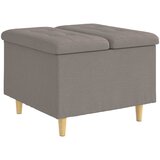  Otoman za pohranu s jastukom Sivo-smeđa 60 x 60 x 45 cm tkanina | Eponuda.com