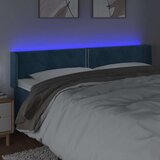  Posteljno vzglavje temno modro 183x16x78/88 cm žamet, (20951604) | Shoptok.si