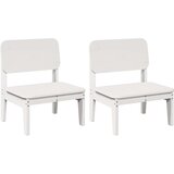 vidaXL Vrtni stoli 2 kosa Bela 60x52,5x72 cm Masivni les borovega lesa, (21828020) | Shoptok.si