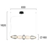 LED luster na sajli SHINY LED/23W/230V bela/zlatna | Eponuda.com