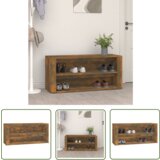 The Living Store Regal za čevlje dimljen hrast 100x35x45 cm inženirski les - Stojalo Za Čevlje, (21744529) Cene