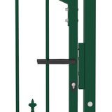  Vrata za ogradu sa šiljcima čelična 100 x 100 cm zelena | shoptok.hr