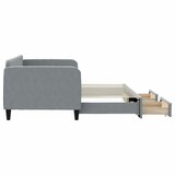  Dnevni krevet na razvlačenje svjetlosivi 90 x 200 cm od tkanine | shoptok.hr