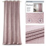 AmeliaHome Curtain CASPE color pink printed style glamor silver eyelets blackout suede shine 140x250 | shoptok.hr