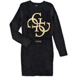 Guess Kratke obleke LS SWEATER DRESS Črna Cene