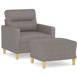 Fotelj s stolčkom za noge taupe 60 cm blago, (20910302) | Shoptok.si