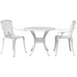  3-dijelni bistro set bijeli od lijevanog aluminija | Eponuda.ba