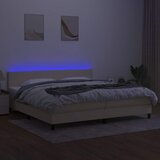  box spring s madracem LED krem 200x200 cm od tkanine | shoptok.hr