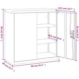 Ormarić za spise bijeli 90 x 40 x 90 cm čelični | shoptok.hr