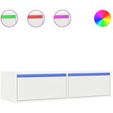 Maison Chic TV omarica - TV stojalo - Televizijska omarica z LED lučkami bela 100X35,5x25 cm, (21701096) Cene