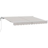 vidaXL Vlečna tenda Svetlo siva in bela. 300 x 250 cm, (5000252703) | Shoptok.si