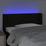  LED uzglavlje crno 93x16x78/88 cm od tkanine | Eponuda.com