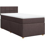  Krevet s oprugama i madracem tamnosmeđi 90 x 190 cm od tkanine | shoptok.hr