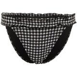 Trendyol Black Gingham Textured Bikini Bottoms | shoptok.hr