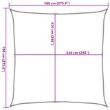  Jedro za zaštitu od sunca 160 g/m² Kvadratno plavo 7x7 m HDPE | shoptok.hr