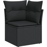  14-dijelni set vrtnih sofa s jastucima poliratan crni | shoptok.hr