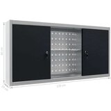 vidaXL Delovna klop s tremi stenskimi paneli in eno omarico | Shoptok.si
