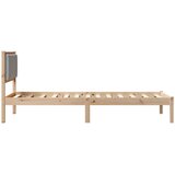  Krevetna konstrukcija s uzglavljem Svijetlo siva 90 x 200 cm | shoptok.hr