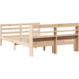 vidaXL Okvir kreveta s uzglavljem 140 x 190 cm od masivne borovine | shoptok.hr