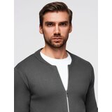 Ombre Men's plain zip sweater - graphite | shoptok.hr
