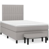 Maison Chic Box spring postelja - Vzmetna postelja z vzmetnico svetlo siva 120x200 cm blago SL19523, (21894118) | Shoptok.si