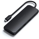 Satechi Aluminium USB-C Hybrid Multiport Adapter, s prostorom za shranjevanje SSD, HDMI 4K, 2 x USB-A 3.1 Gen 2 do 10 Gbps, črn | Shoptok.si