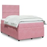 vidaXL Krevet s oprugama i madracem ružičasti 120 x 190 cm baršunasti | shoptok.hr