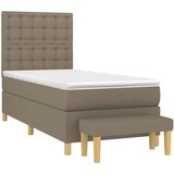 vidaXL Krevet s oprugama i madracem smeđesivi 90x190 cm od tkanine | shoptok.hr