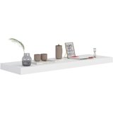 vidaXL plutajuća zidna polica bijela 80 x 23,5 x 3,8 cm MDF | shoptok.hr