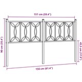  Metalno uzglavlje bijelo 150 cm | shoptok.hr