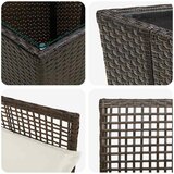 Bistro set za vrt 3 pcs Smeđa poliratan | shoptok.hr