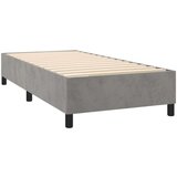 Box spring krevet s madracem svjetlosivi 90x190 cm baršunasti | shoptok.hr