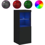 Maison Chic Komoda - Predalnik z LED lučkami črna 41x37x100 cm, (21716799) Cene