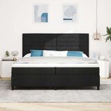  Krevet s box springom i madracem crni 200x200 cm tkanina | shoptok.hr