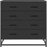 vidaXL Omarica s predali črna 70x41x70 cm konstruiran les | Shoptok.si