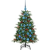 vidaXL Umestno božično drevo Zelena 120 cm PVC, kovina in plastika | Shoptok.si