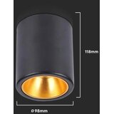  Okrugli crni reflektor 1xGU10/35W/230V | Eponuda.com