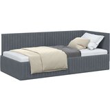  Kutni okvir kreveta s uzglavljem Tamno siva 90 x 200 cm Baršun | shoptok.hr