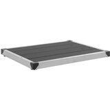 vidaXL Podastavek za zunanji tuš WPC nerjaveče jeklo 80x62 cm siva Cene