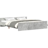  Okvir kreveta s uzglavljem i podnožjem boja betona 160x200 cm | shoptok.hr