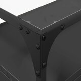 TV ormarić sa staklenom površinom crni 60 x 35 x 51 cm drveni | shoptok.hr
