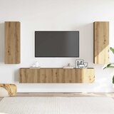  4-dijelni zidni TV ormarić Artisan hrast izrađen od drveta | shoptok.hr