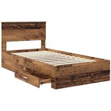  Okvir za krevet Staro drvo 100 x 200 cm Konstruirano drvo | shoptok.hr
