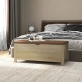  Kutija za pohranu s jastukom boja hrasta 105x40x45 cm drvena | shoptok.hr