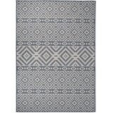 vidaXL Vanjski tepih ravnog tkanja 120 x 170 cm plave pruge Cijene