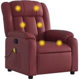Maison Chic masažni naslanjač - Relax naslanjač vinsko rdeče umetno usnje, (22134915) | Shoptok.si